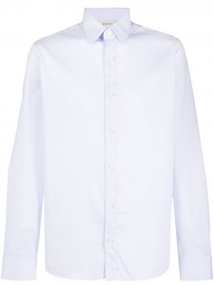 Полосатая рубашка с длинными рукавами Z Zegna. Цвет: синий