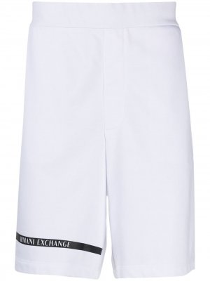 Спортивные шорты с логотипом Armani Exchange. Цвет: белый