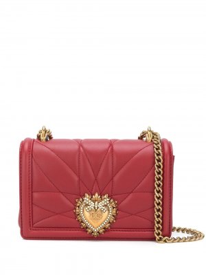 Сумка через плечо Devotion с пряжкой в форме сердца Dolce & Gabbana. Цвет: красный