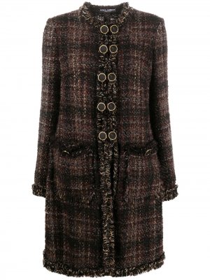 Короткий твидовый жакет на пуговицах Dolce & Gabbana. Цвет: коричневый