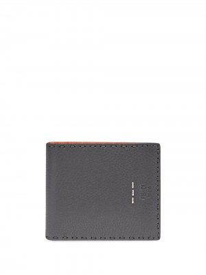Бумажник с декоративной строчкой Fendi. Цвет: серый