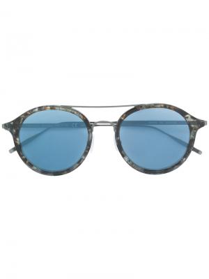 Круглые солнцезащитные очки Tomas Maier Eyewear. Цвет: серый