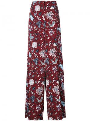 Широкие брюки с завышенной талией Dvf Diane Von Furstenberg. Цвет: красный