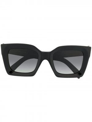 Солнцезащитные очки в квадратной оправе Celine Eyewear. Цвет: черный