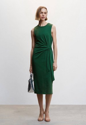 Платье Mango. Цвет: зеленый