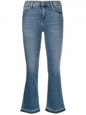 Укороченные джинсы с необработанными краями TWINSET. Цвет: синий