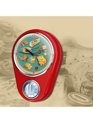 Кухонные настенные часы Magic Home. Цвет: красный