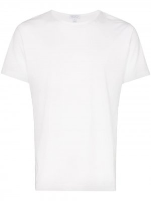 Классическая футболка с короткими рукавами Sunspel. Цвет: белый