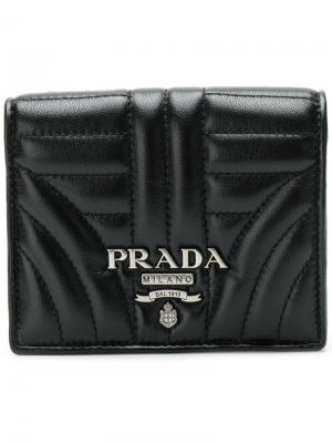 Маленький кошелек Diagramme Prada. Цвет: черный