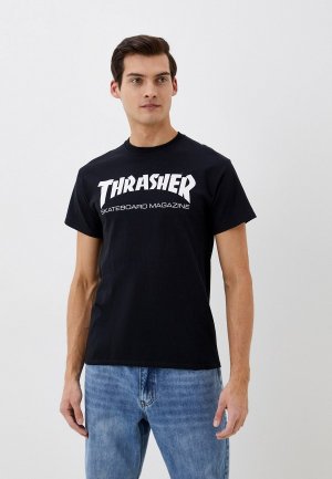 Футболка Thrasher. Цвет: черный