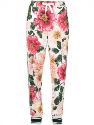 Спортивные брюки с цветочным принтом Dolce & Gabbana. Цвет: разноцветный