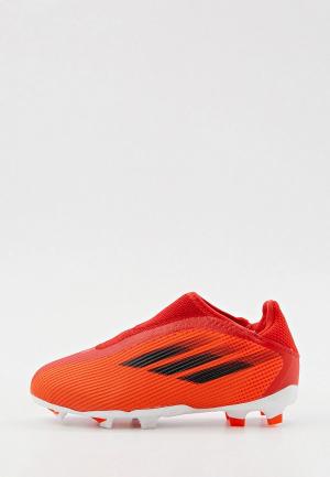 Бутсы adidas. Цвет: красный