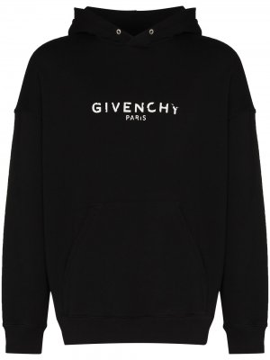 Худи Simple с логотипом и кулиской Givenchy. Цвет: черный
