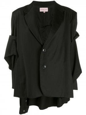 Пиджак со вставкой в виде рубашки Natasha Zinko. Цвет: черный