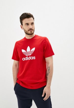 Футболка adidas Originals. Цвет: красный