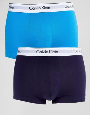 Набор из 2 хлопковых боксеров-брифов Calvin Klein. Цвет: мульти