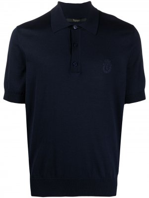 Рубашка поло с вышитым логотипом Billionaire. Цвет: синий