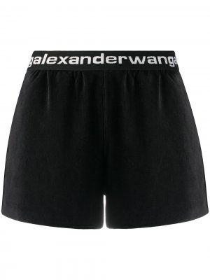 Спортивные шорты с завышенной талией alexanderwang.t. Цвет: черный
