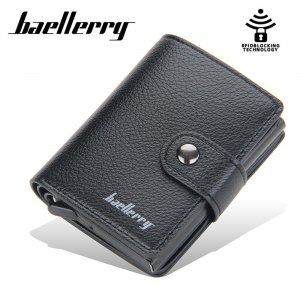 RFID кошелек мужской алюминиевый противоугонный мини-держатель для карт модная сумка денег деловой кошельки Baellerry