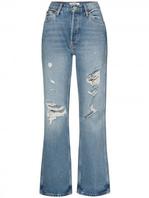 Прямые джинсы из винтажного денима RE/DONE. Цвет: синий