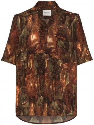 Рубашка Ville Amfora Nanushka. Цвет: коричневый