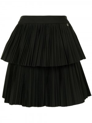 Многослойная юбка с плиссировкой TWINSET. Цвет: черный