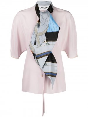 Блузка с шарфом LANVIN. Цвет: розовый