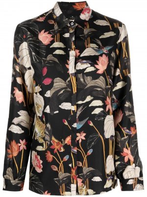 Блузка с цветочным принтом Etro. Цвет: черный