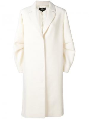 Однобортное пальто с объемными рукавами Paule Ka. Цвет: нейтральные цвета