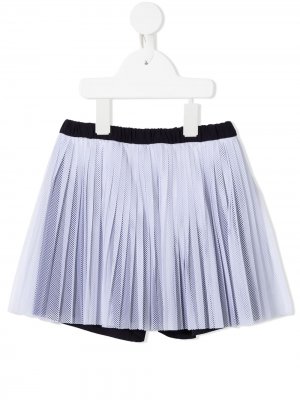 Расклешенная юбка с плиссировкой Il Gufo. Цвет: синий