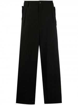 Прямые брюки свободного кроя Yohji Yamamoto. Цвет: черный