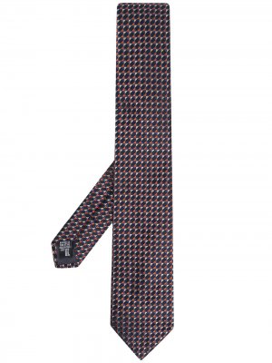 Жаккардовый галстук с геометричным узором Emporio Armani. Цвет: оранжевый