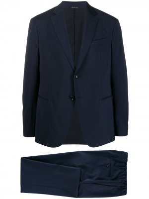 Однобортный пиджак с заостренными лацканами Giorgio Armani. Цвет: синий
