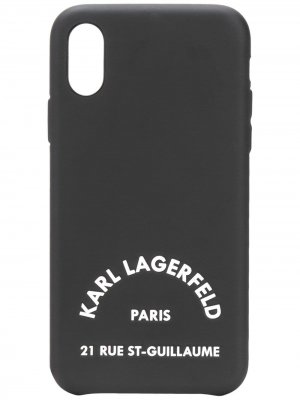 Чехол K/Athleisure для iPhone X/Xs Karl Lagerfeld. Цвет: черный