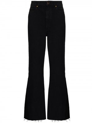 Укороченные расклешенные джинсы Layla Khaite. Цвет: черный