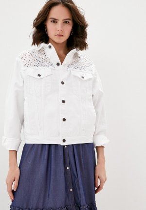 Куртка джинсовая Forte Dei Marmi Couture. Цвет: белый