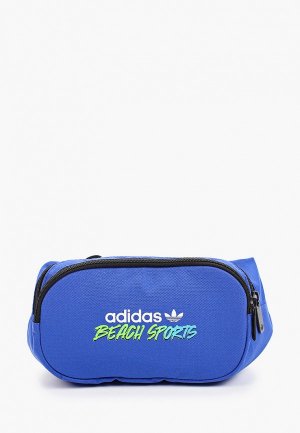 Сумка поясная adidas Originals. Цвет: синий