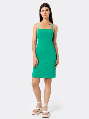 Платье женское в зеленом оттенке Mark Formelle. Цвет: малахит