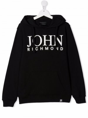 Худи с логотипом John Richmond Junior. Цвет: черный