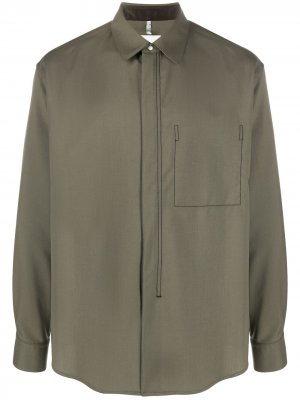Трикотажная куртка-рубашка OAMC. Цвет: зеленый