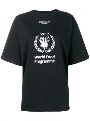 Футболка World Food Programme Balenciaga. Цвет: черный