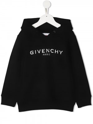 Толстовка с капюшоном и логотипом Givenchy Kids. Цвет: черный
