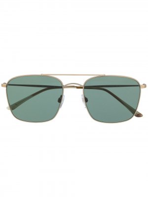 Солнцезащитные очки в прямоугольной оправе Giorgio Armani. Цвет: серебристый