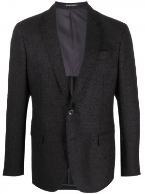 Пиджак с узором в елочку Emporio Armani. Цвет: коричневый