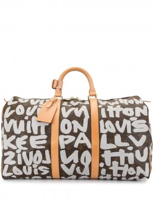 Дорожная сумка Graffiti Keepall 50 2001-го года Louis Vuitton. Цвет: коричневый
