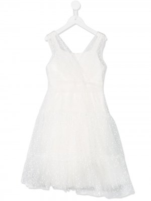 Декорированное пышное платье Aletta. Цвет: белый