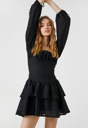 Платье Koton. Цвет: черный
