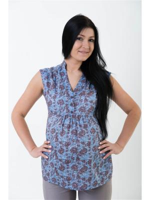 Блузка для беременных impressmama. Цвет: голубой