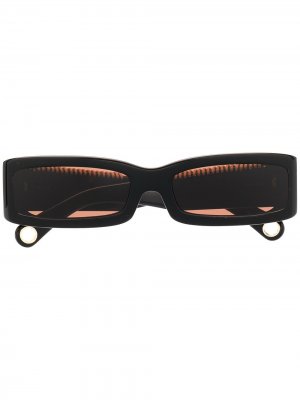 Солнцезащитные очки Les Lunettes 97 в прямоугольной оправе Jacquemus. Цвет: черный