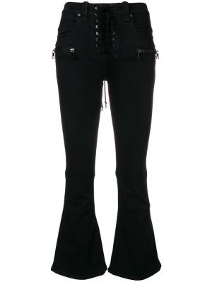 Укороченные расклешенные джинсы UNRAVEL PROJECT. Цвет: черный